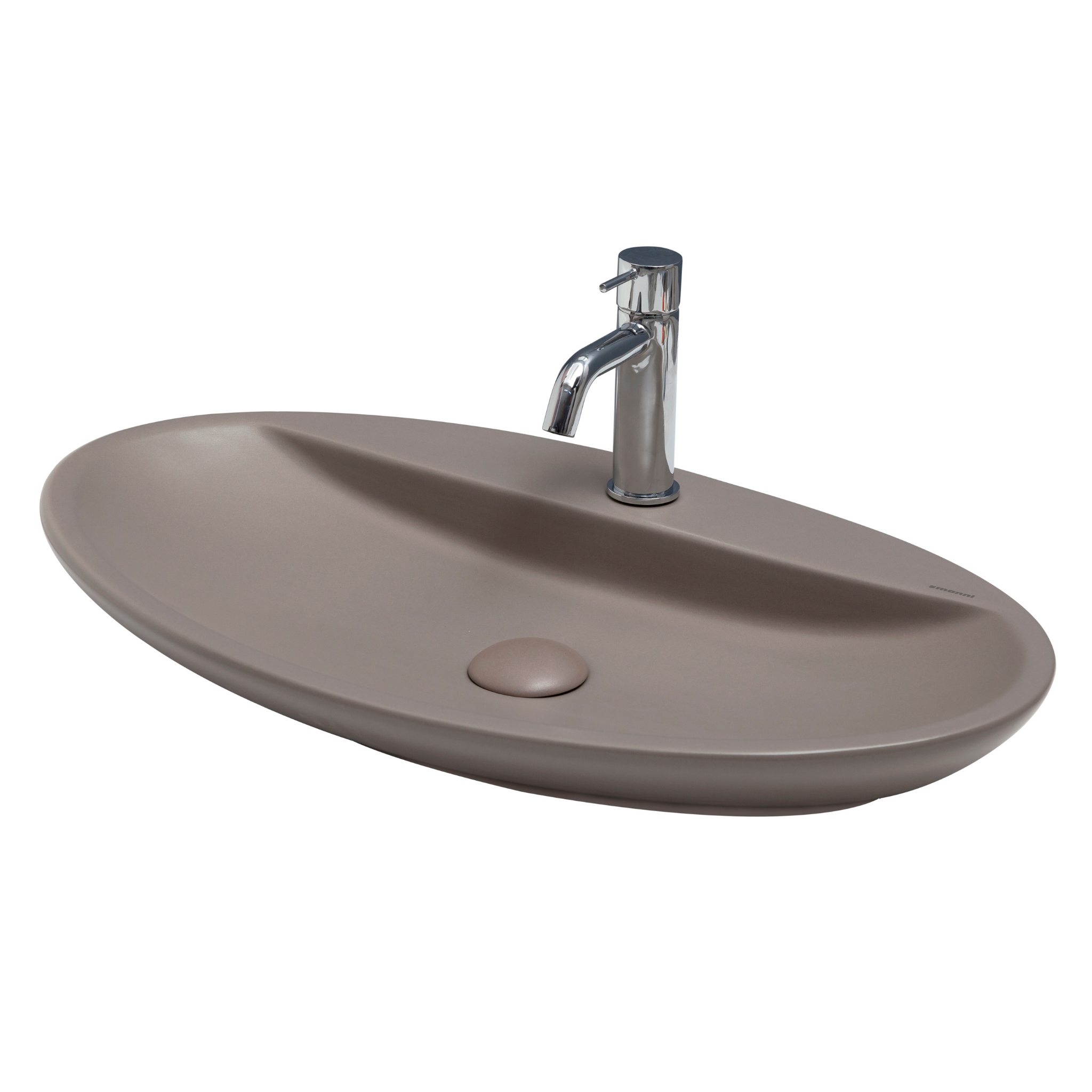 Sarin Oval Tezgahüstü Lavabo Batarya Delikli